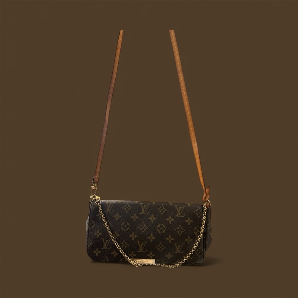 Louis Vuitton Black and Brown Monogram Crossbody Bag